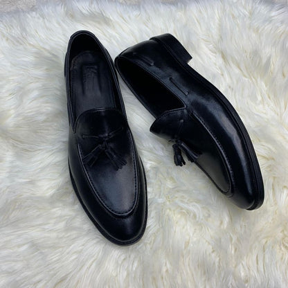 Black - Tassel Loafer - Leatherhook - cow - leather - shoes - casual - formal - handmade - handcrafted