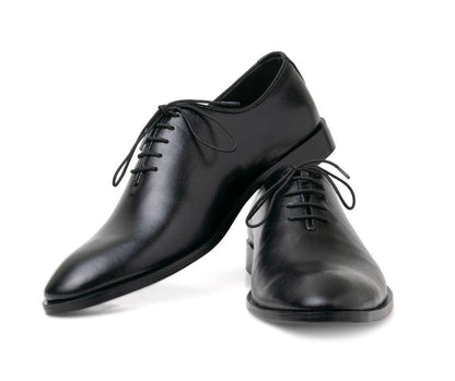 Black - Classic Oxford Plain TOE - Leatherhook - Cow - leather - shoes - formal - handmade - handcrafted - premium