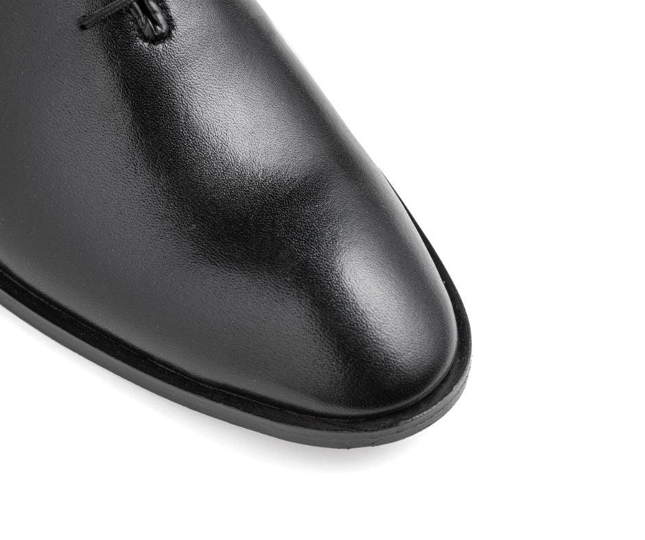 Black - Classic Oxford Plain TOE - Leatherhook - Cow - leather - shoes - formal - handmade - handcrafted - premium