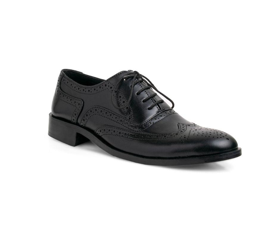 Black Wingtip Oxford Brogue - Leatherhook - Cow - Leather - Shoes - formal - handmade - handcrafted - premium