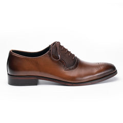 Brown - Classic Brogue toe Capped - Cow - Leather - Shoes - handmade - premium - handcrafted
