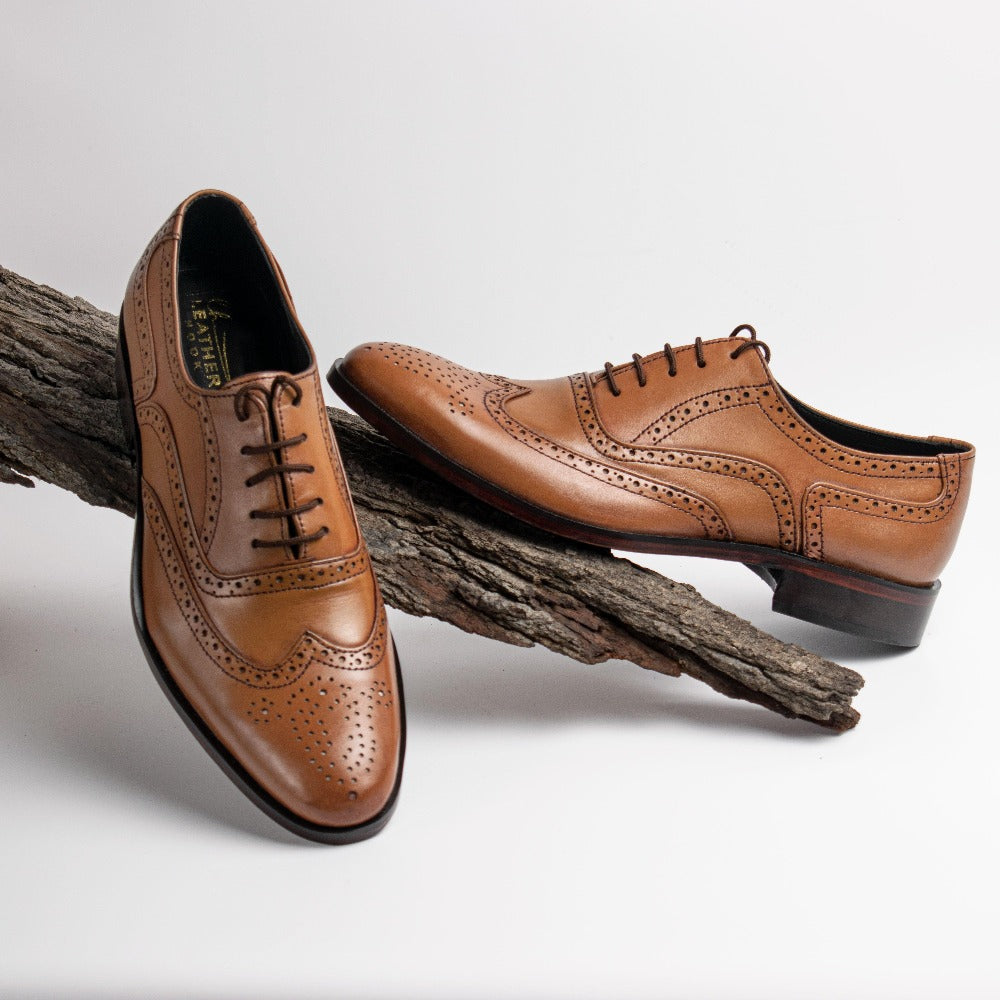 Mustard - Wingtip Oxford Brogue - Leatherhook - cow - leather - formal - shoes - casual - handcrafted - premium - handmade